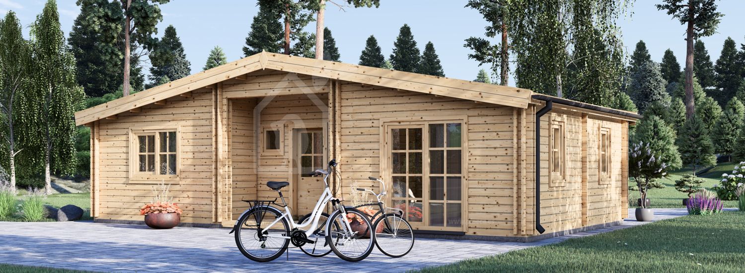 Casa de madera FILL S (Aislada, 34+34 mm), 60 m² visualization 1