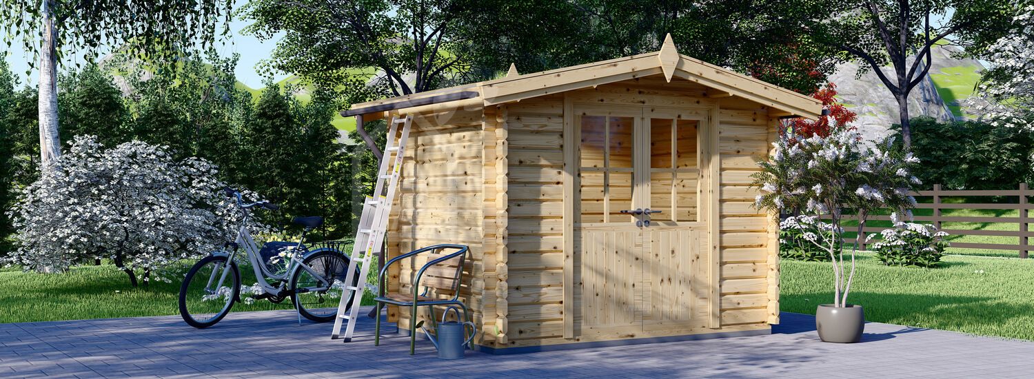 Caseta de jardín de madera MINI (28 mm), 3x2 m, 6 m²