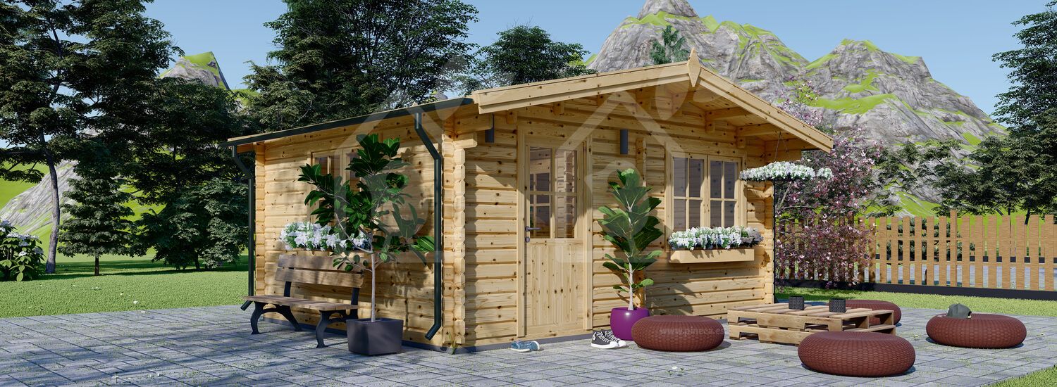 Caseta de jardín de madera NINA (44 mm), 5x5 m, 25 m²