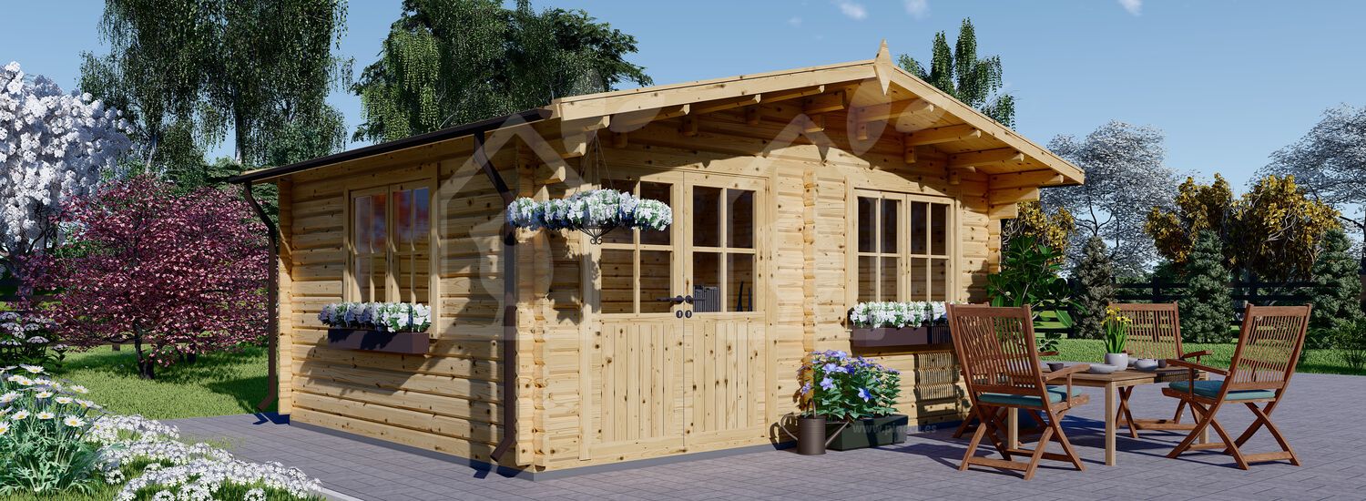 Caseta de jardín de madera LILLE (34 mm), 5x4 m, 20 m²