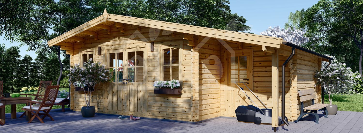 Caseta de jardín de madera CLARA (66 mm), 7x4 m, 28 m²